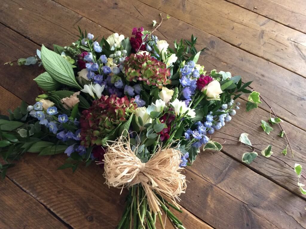 Sympathy Flowers Wild Garden Natural Tied Sheaf
